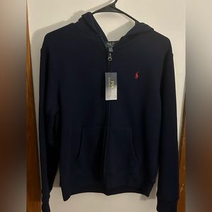 Polo hoodie navy blue